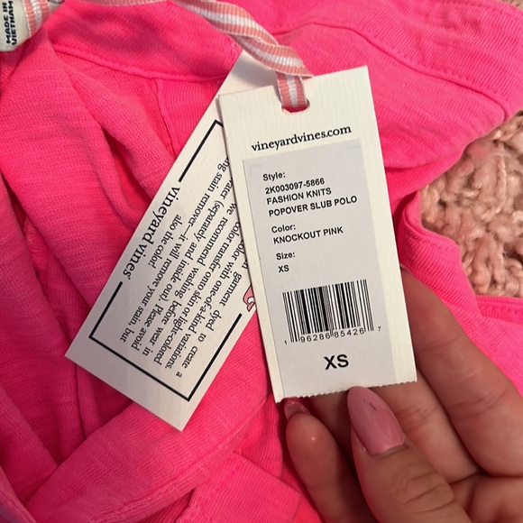 vineyard vines pink polo short sleeve - Picture 3 of 8